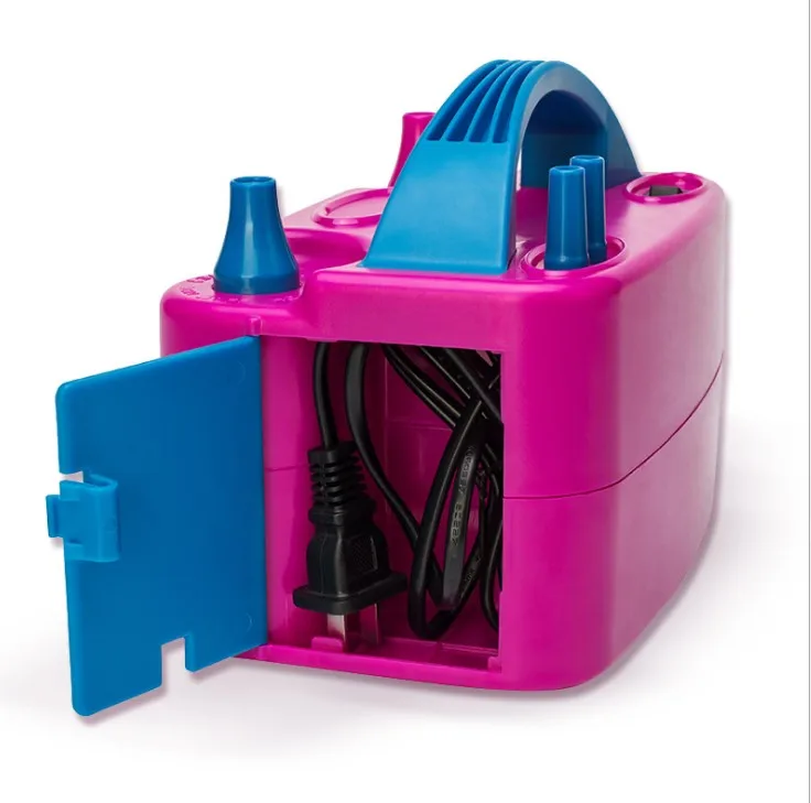 Electric Air Balloon Pump 110V 600W Red Portable Dual Nozzle Inflator/Blower for Party Decoration balloon pump electric