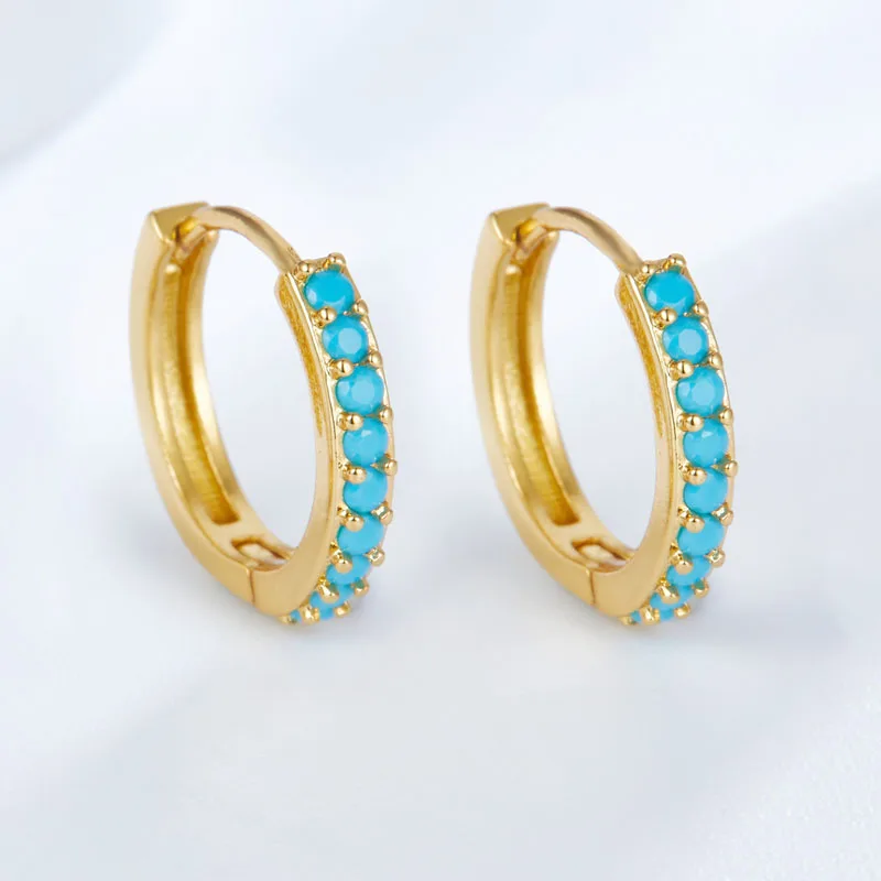 Free Sample Trendy 925 Sterling Silver Round Circle Hoop 18k Gold Handmade vermeil Earrings Findings Simple Ear Cuff Jewelry