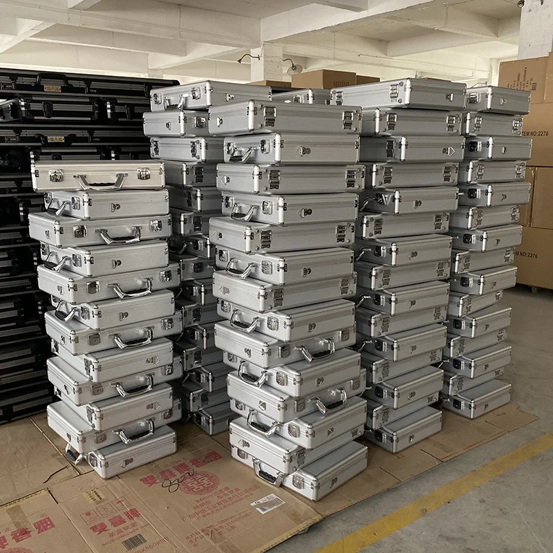 Custom Aluminum Hard Shell Case with Foam Safety Hinges Design Aluminum Hard Case Portable Aluminum Tool Case