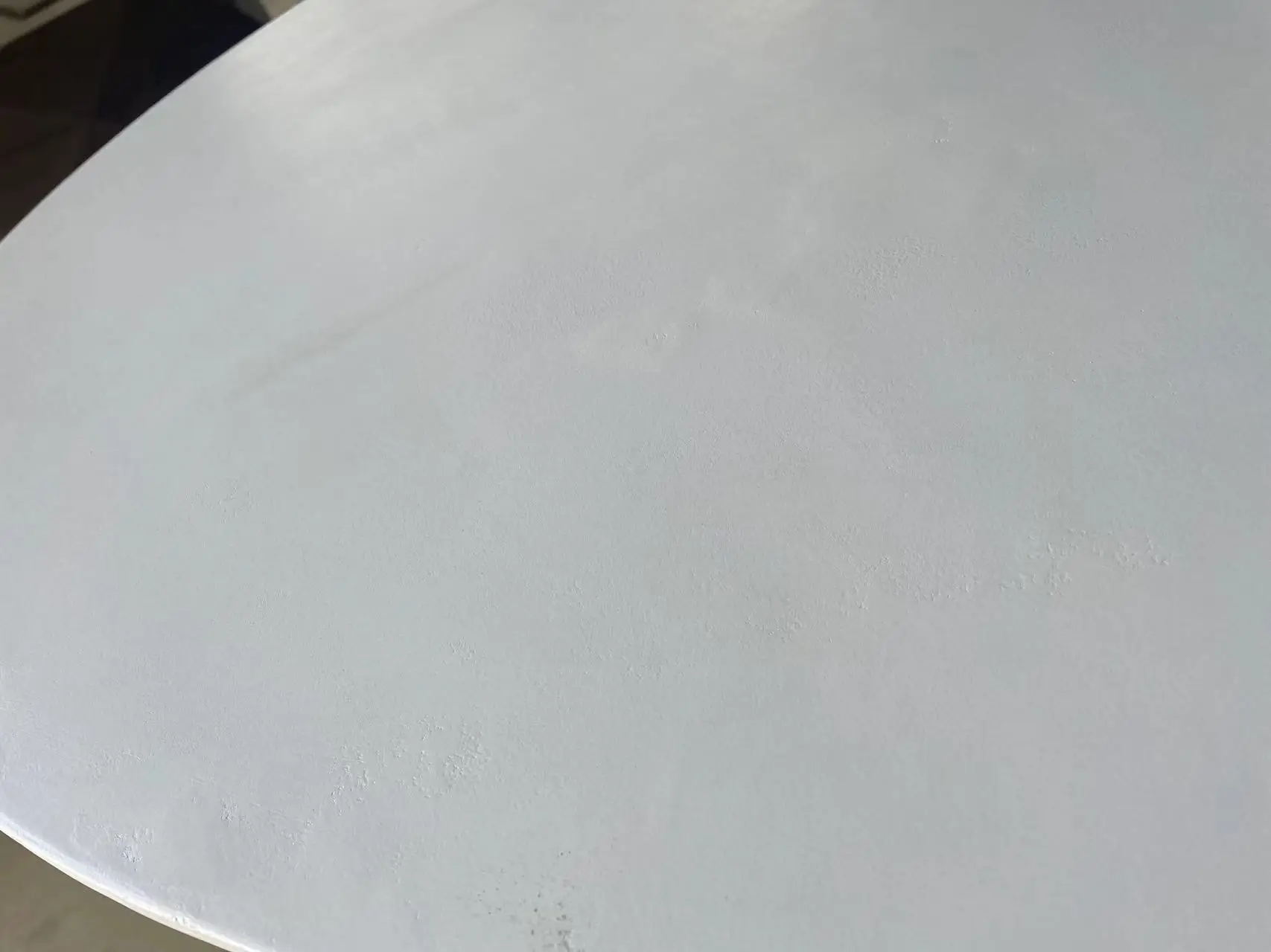 Home furniture modern nordic minimalist cement coating black white oval concrete dining tables