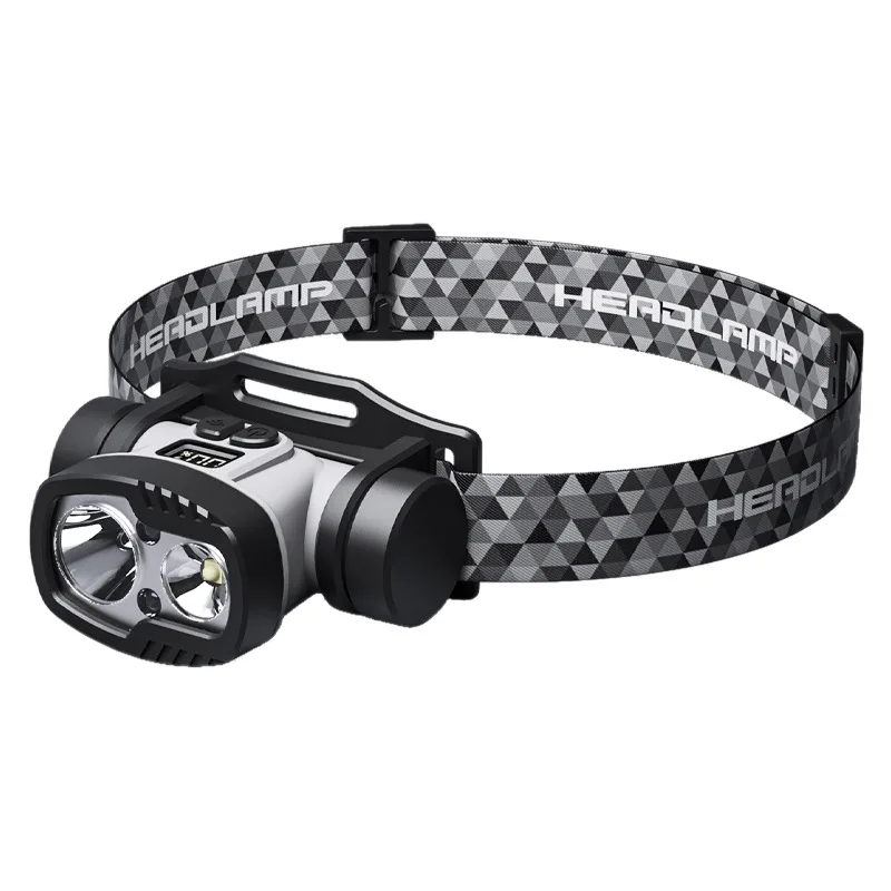 Rechargeable LED Headlamp ABS High Lumen Sensor Headlight Multi-function Camping Essentials Waterproof for Hiking Cycling