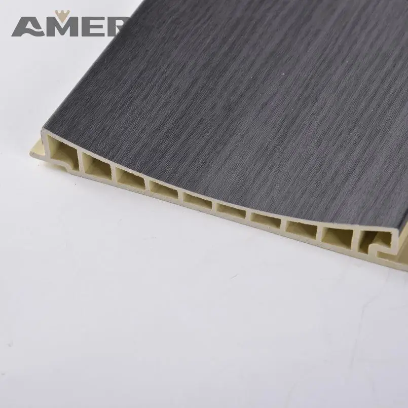 Amer Factory Price 100% Waterproof Selfadhasive Wall Cladding Fluted Panel Wall Cladding Wood Pvc Wpc Interior Wall Panel