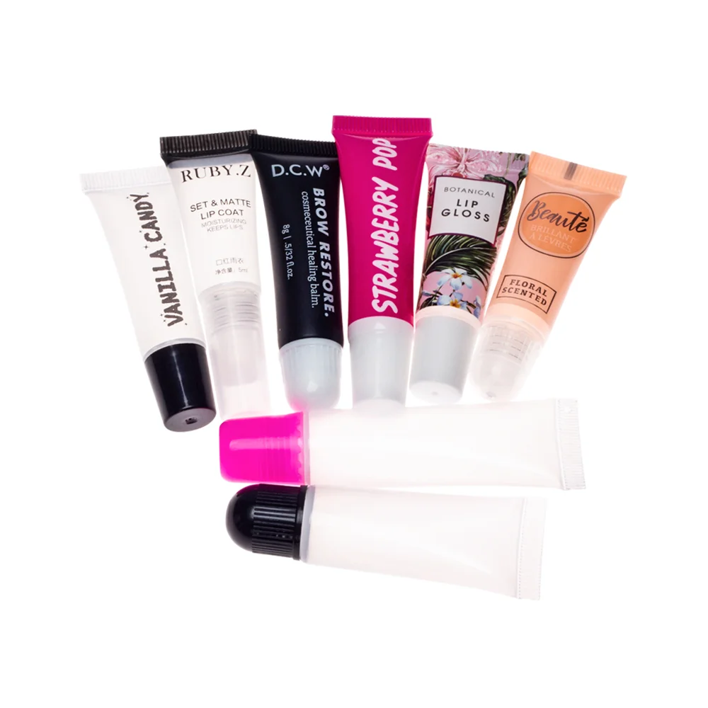 10 ml transparent squeeze tube for lip balm tube