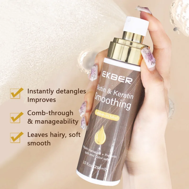 Hot Sale Repair Leave-in Conditioner Spray Detangler Grow Long Biotin Organic Leave in Anti Frizz Deep Conditioner Spray