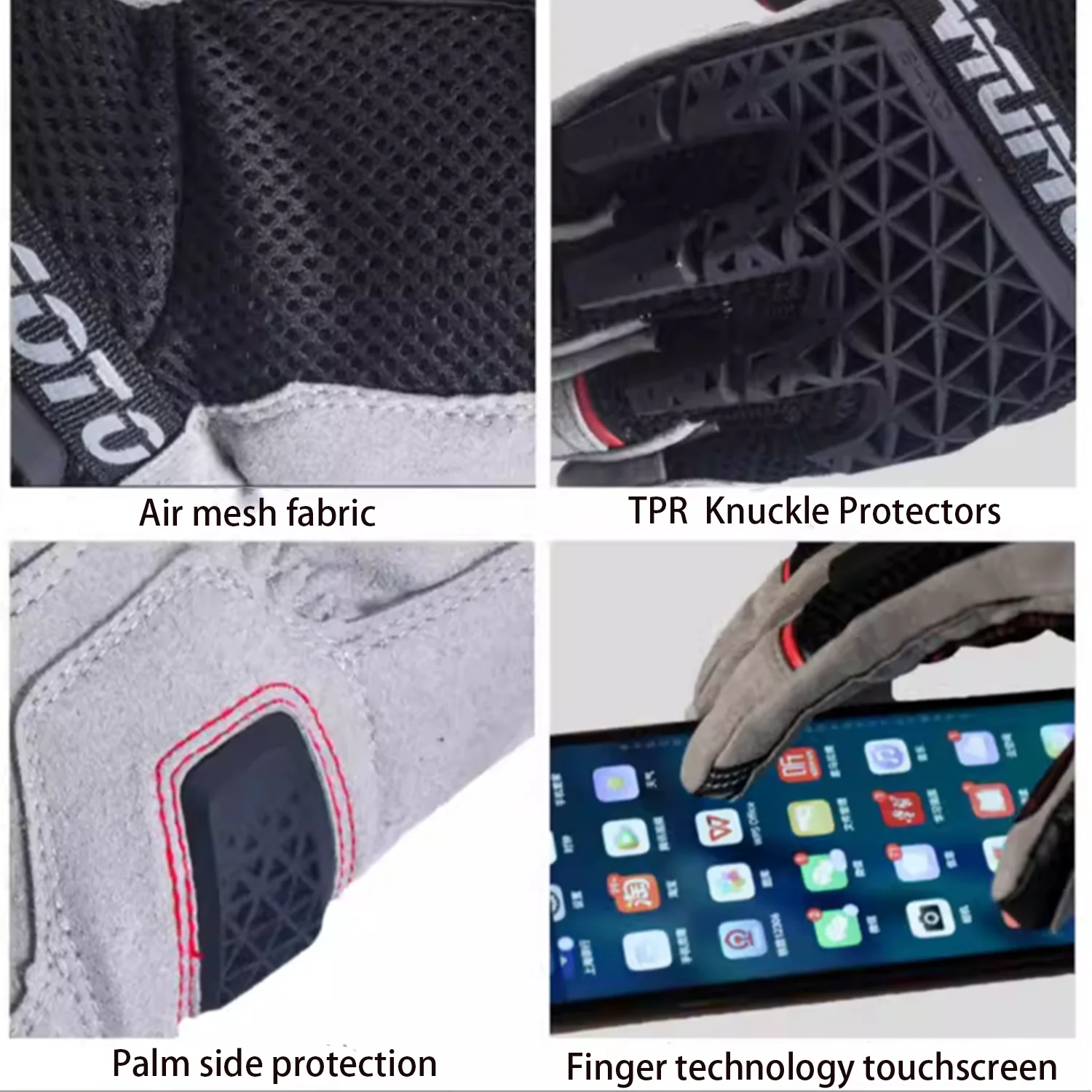 Лидер продаж, велосипедные аксессуары, велосипедные перчатки с полным пальцем и сенсорным экраном для мотоцикла