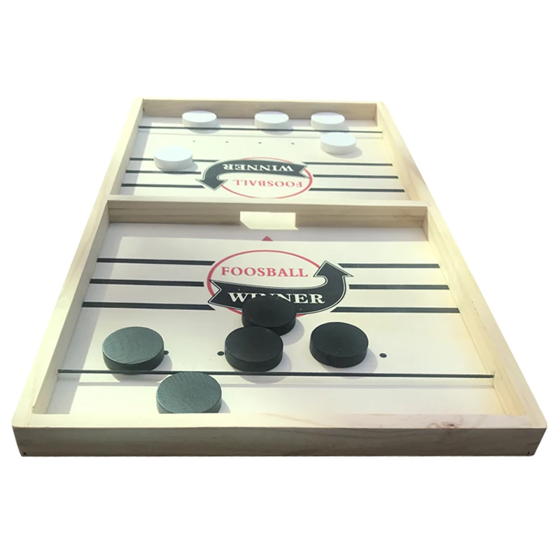 2020 Hot selling High Quality Wooden Fast Sling Puck Board Game For Kids And Adults