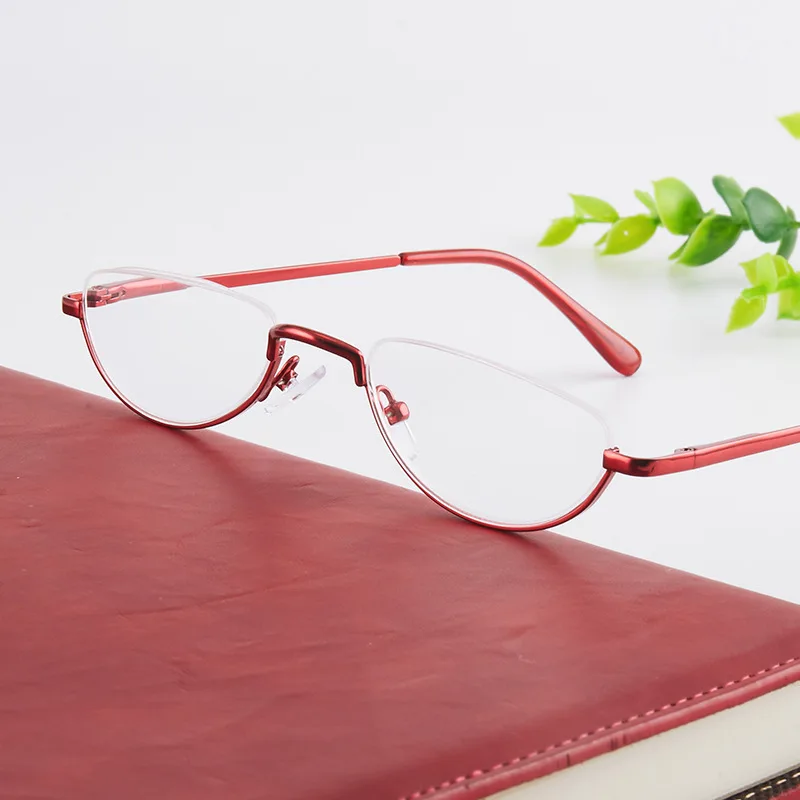 2022 Plastic Half  Moon Metal High Quality Reading Glasses Reading Glasses Men and Women Bifocal Glasses