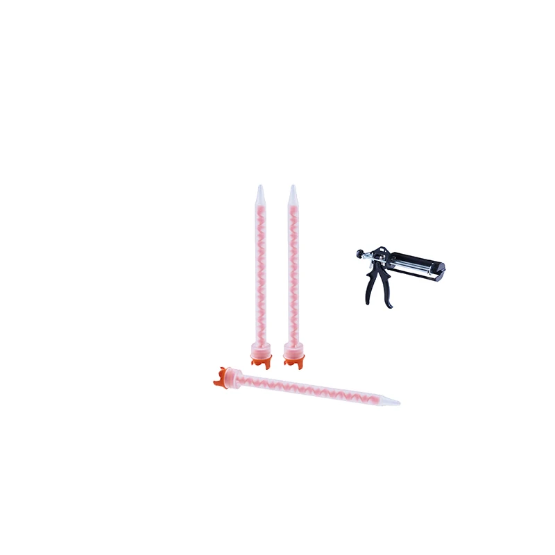 KONGDER 250&490m Marble glue gun tip hand tool joint gule gun Static mixer Simple installation glue gun thread mixing tube