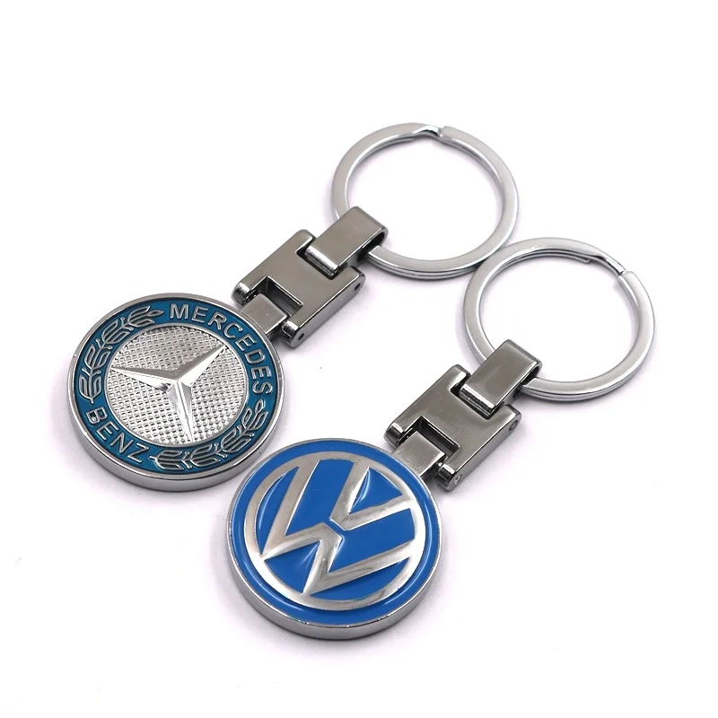
Custom logo metal zinc alloy car auto logo keychain keyring in stock 