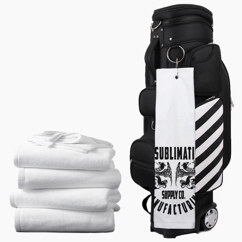 Оптовая продажа, мужские полотенца для гольфа из микрофибры с принтом логотипа на заказ