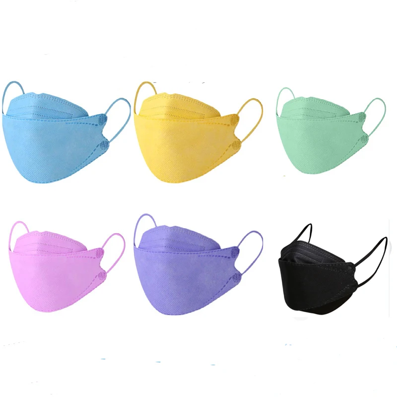 4-Layer Kf94 Mask Protect Health Whitelist Factory Accept Custom Anti Dust Masks With Logo Fish Shape Korean Style Facemasks OEM