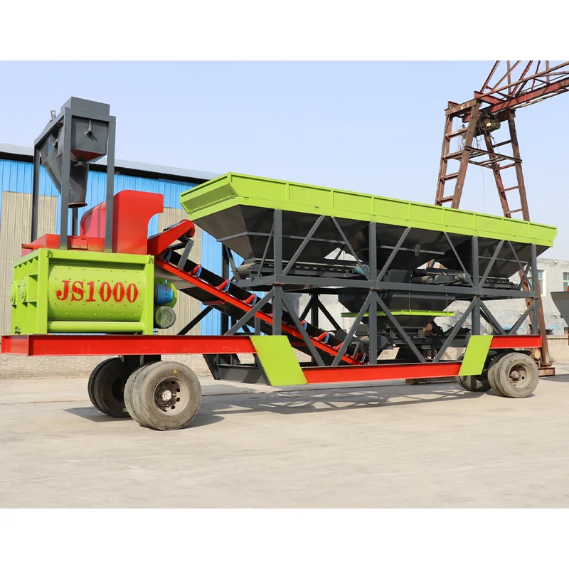 One-Site Concrete Batching Plant Complete Mobile Concrete Mixing Batching Plant