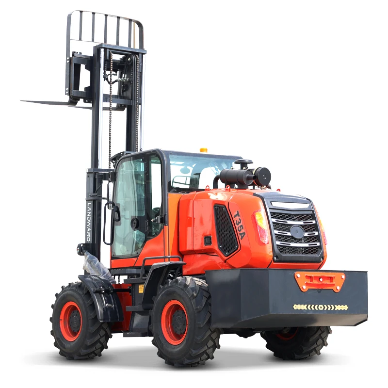 All Terrain 3 Tons Diesel Forklift 4WD Second Hand Mini Off Road Forklift Telescopic Forklift CE Euro 5 Certification