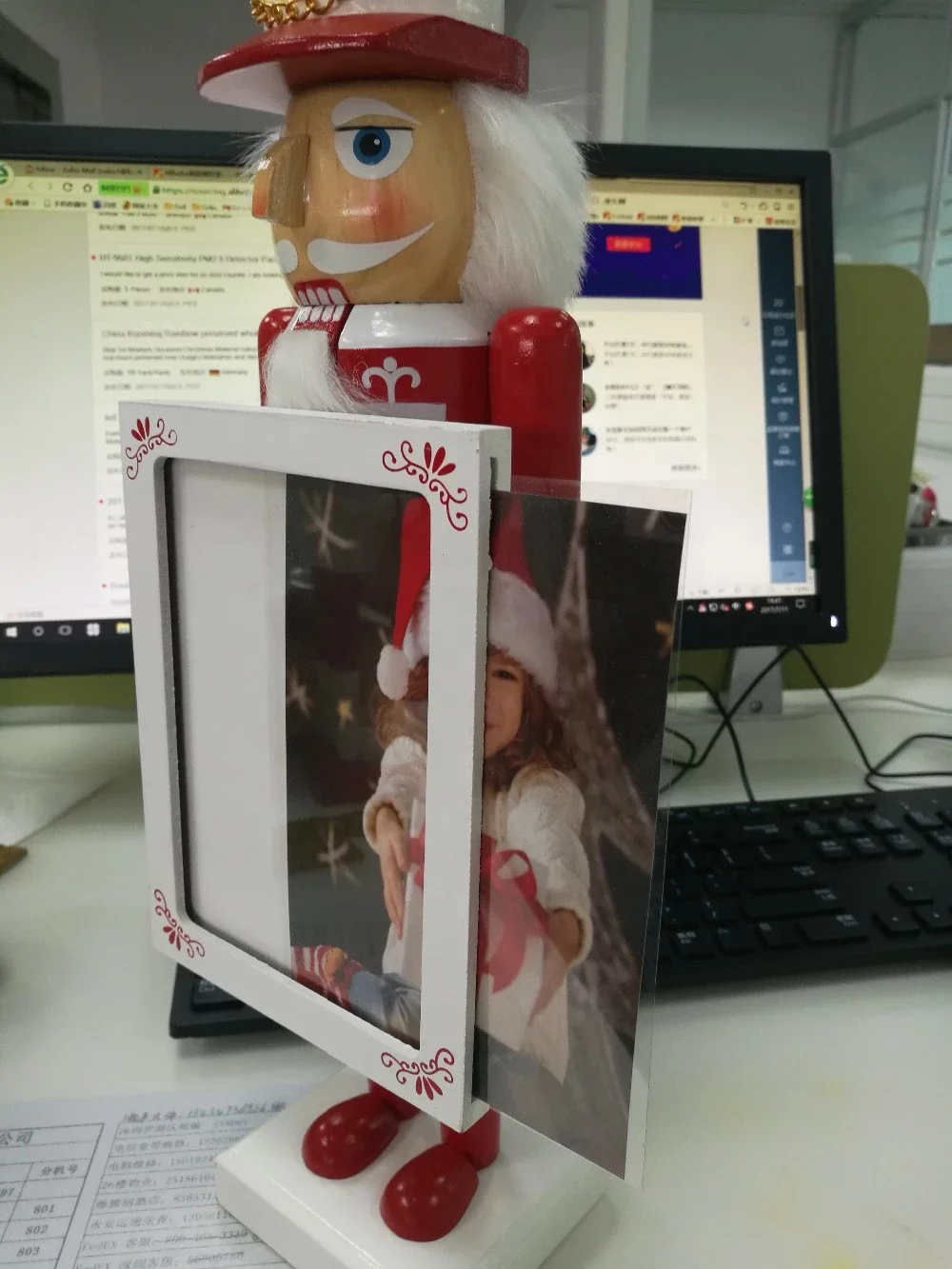 photo picture frame wood nutcracker pattern christmas decoration ornament nutcracker 30 cm 38cm