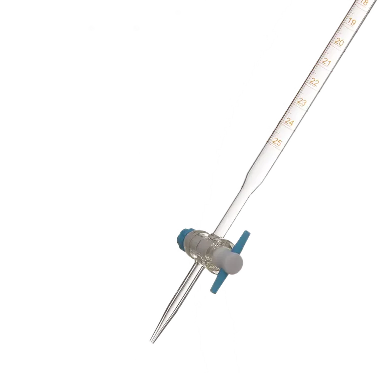 Лучшее качество, лабораторная бюретка 50 мл, боросиликатная стеклянная бюретка с прямым запорным краном