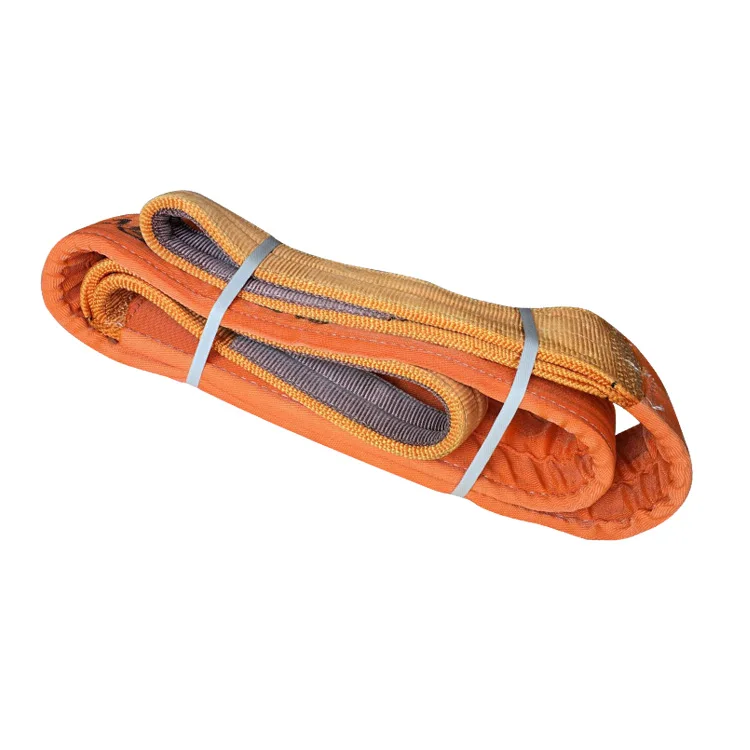 low price 4 ton heavy duty polyester flat wire rope webbing sling Eye Type roll webbing sling