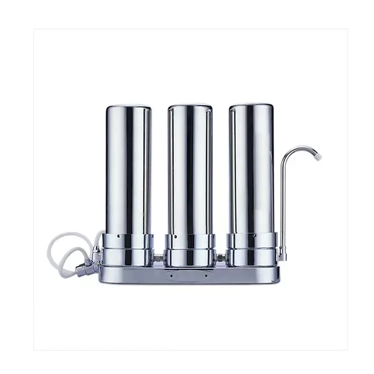 10 inch Two Stages Countertop Stainless Steel Gravity Water Filter Housing