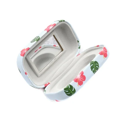 Rectangle Fashion Marble Contact Lens Case Portable Contact Lenses Case Box Kit with Mirror