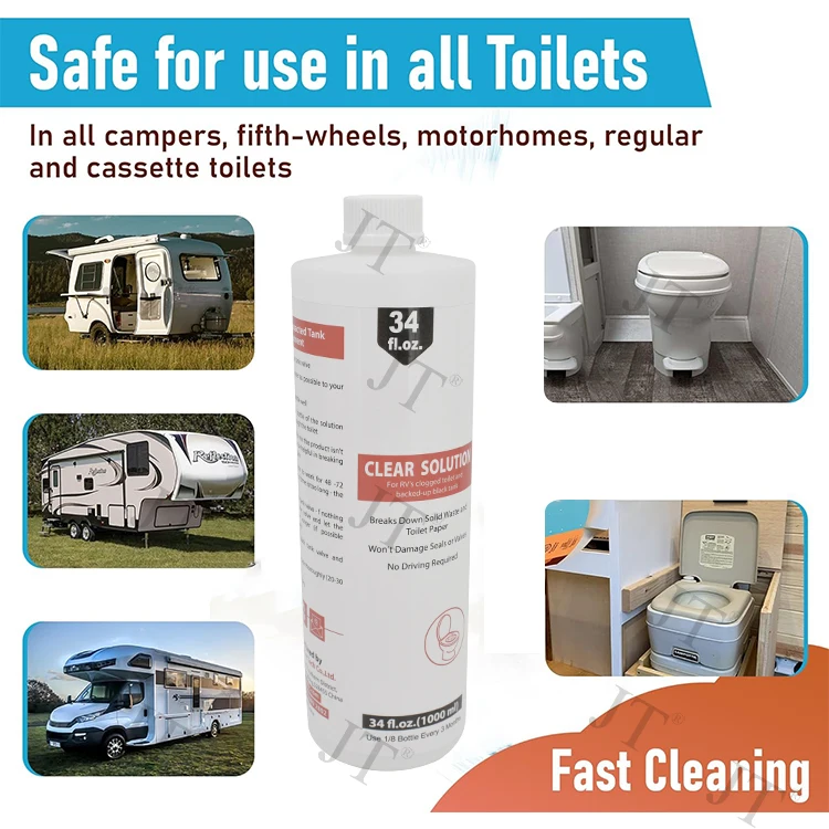 Toilet Unclogging Cleaner Odor Eliminator Fresh Flush Septic Tank Treatment