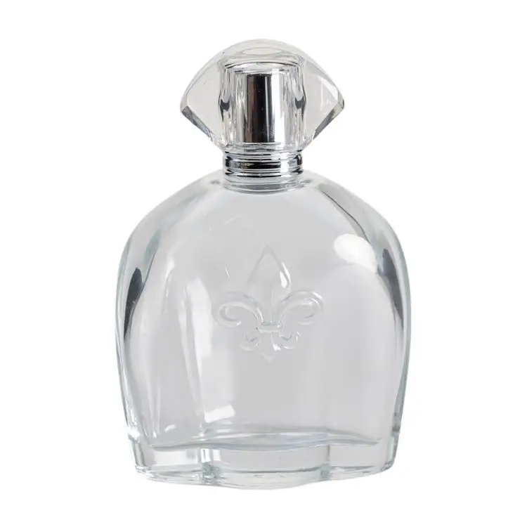 Customize Empty 100ml Perfume Glass Bottle High white with Aluminum Spray