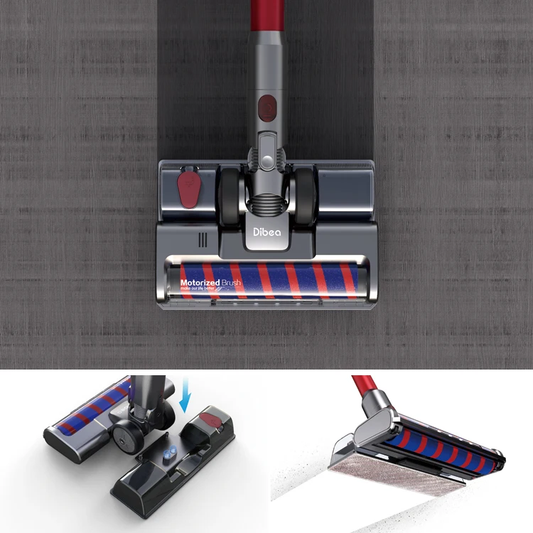 Dibea F20Pro Stick Cordless Vacuum Cleaner 27000PA Powerful for Hard Floor Bed Carpet Pet Hair and Washing