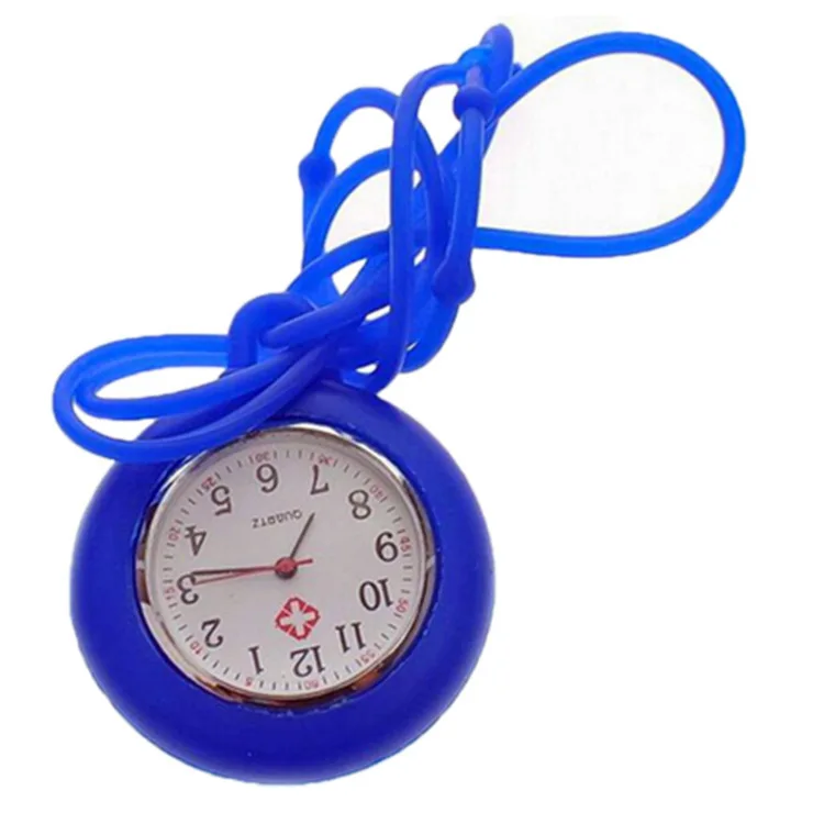 Заводские цены, модные женские часы с цветочным рисунком для медсестры, брошь на брелок, силиконовые желеобразные подвесные карманные часы, Рабочий стол для медсестры