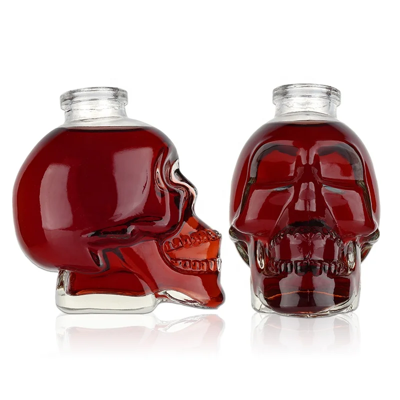 botellas vidrio licor wine empti courvoisier skull bottle 50ml 100ml 200ml 350ml 500ml 750ml spirits glass wine bottles