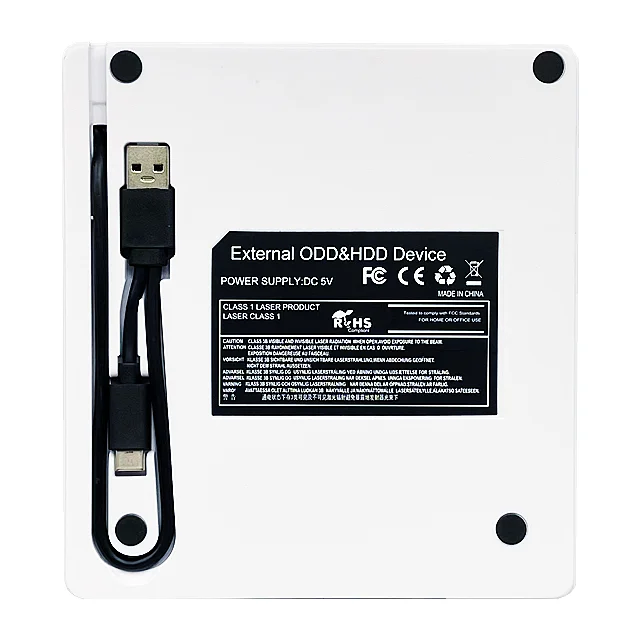 USB 3.0 External DVD Burner Slim Portable Type-C Multifunction Hub CD/DVD-ROM Drive CD/Dvd +/-Rw Optical Drive Laptop Desktop