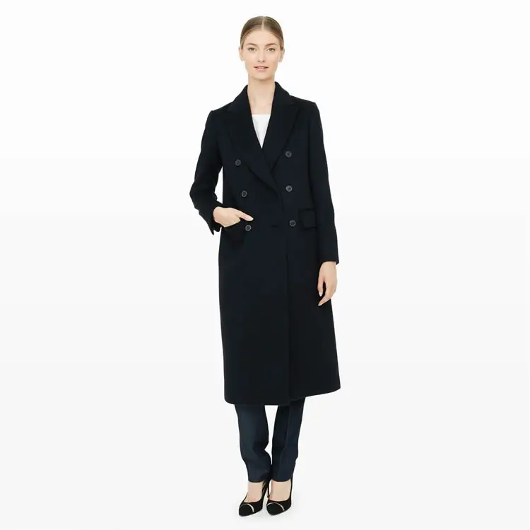 Ladies winter long coat Women coat 100% wool