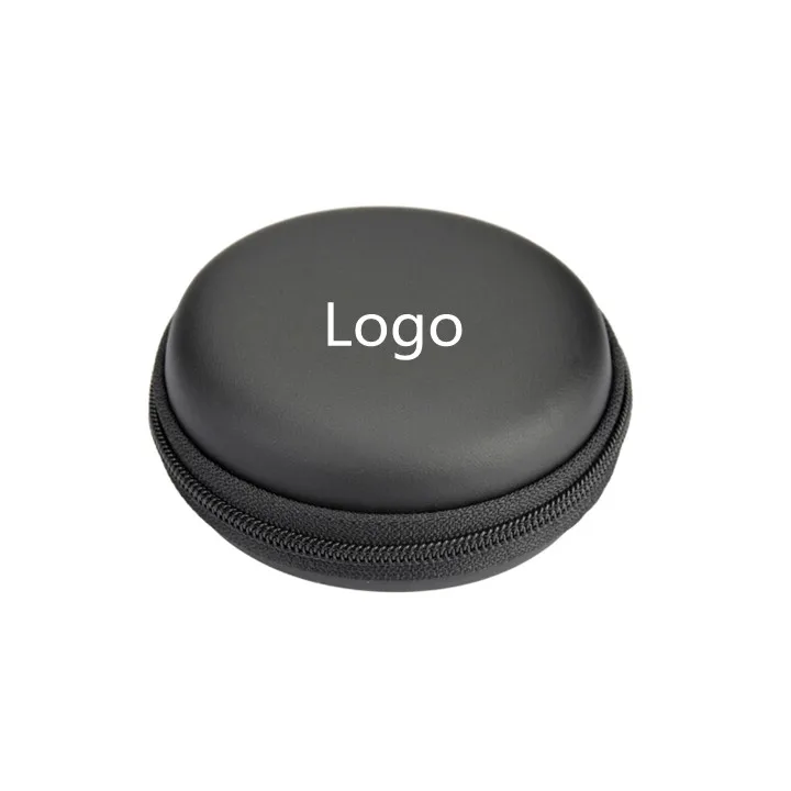 Wholesale Portable Custom Logo Round Earphone Pouch Eva Earbud Case for Multiple Storage Case