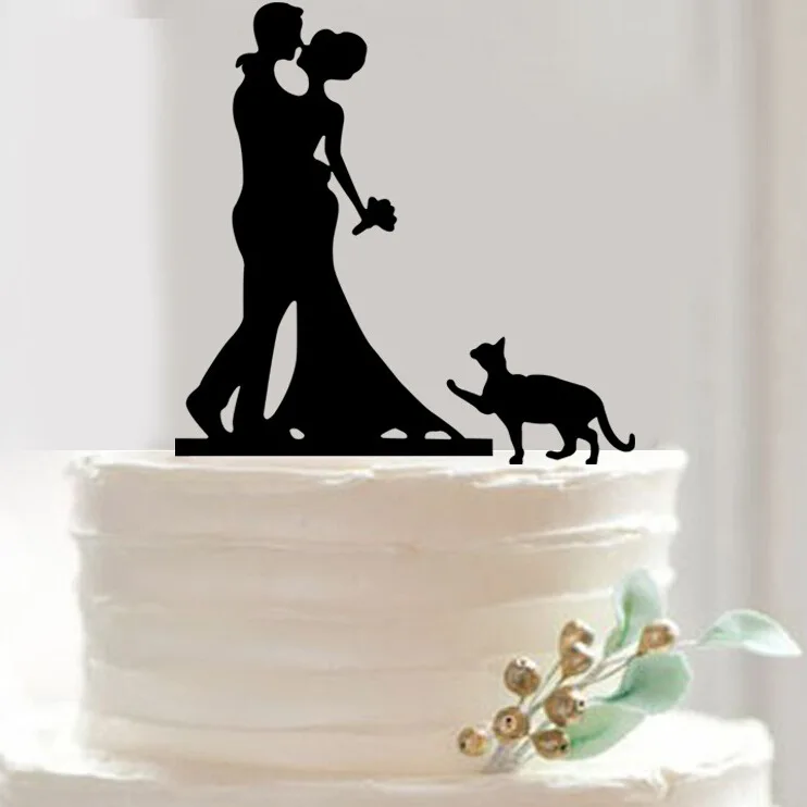 High Quality Acrylic Cake Topper Happy Family Husband Wife Figure Statue Couple Cake Topper Creative Wedding Gifts