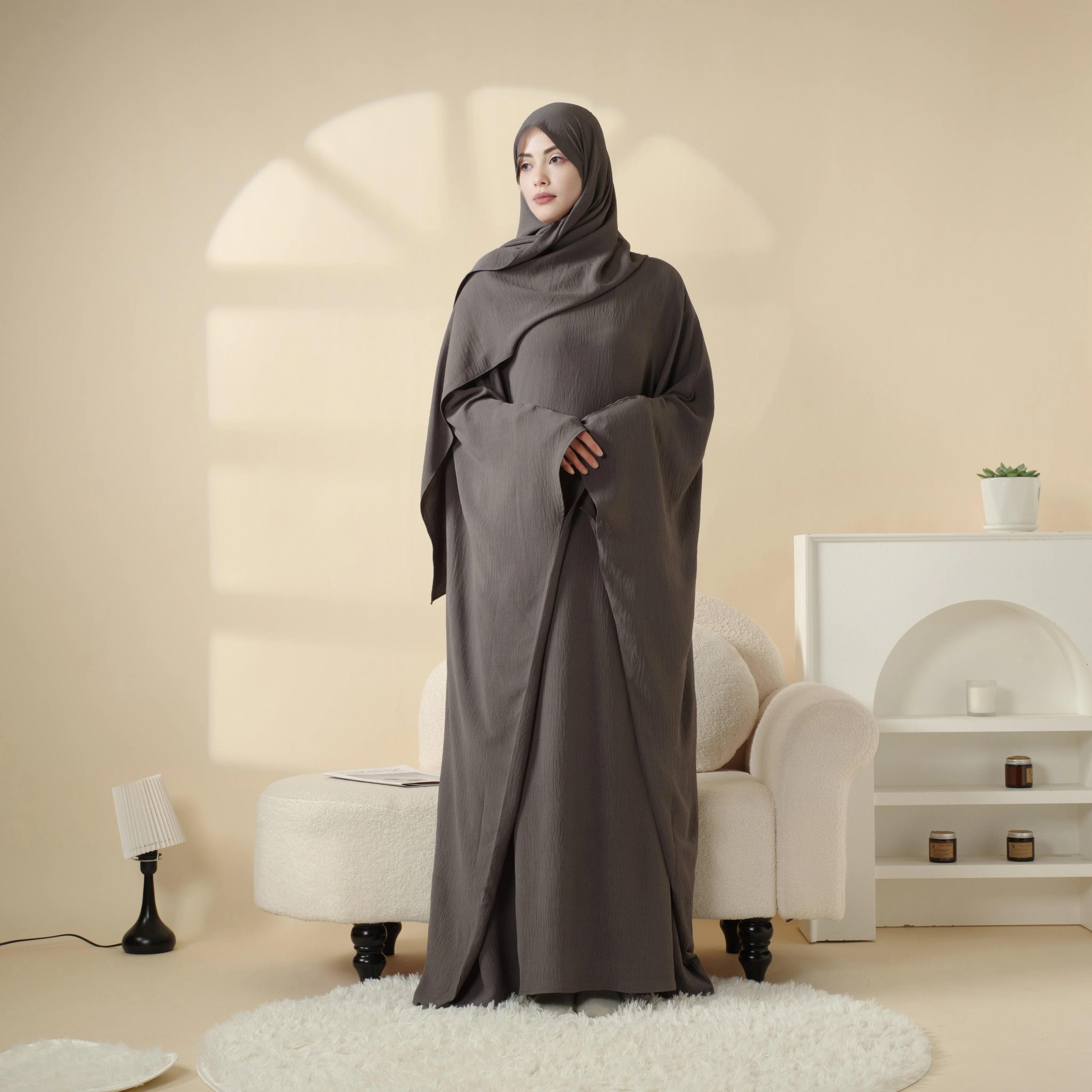 Оптовая продажа разноцветное мусульманское Молитвенное платье Jilbab Dubai Abaya новое дизайнерское женское макси в хиджабе длинное Khimar Full Ramadan Niqab