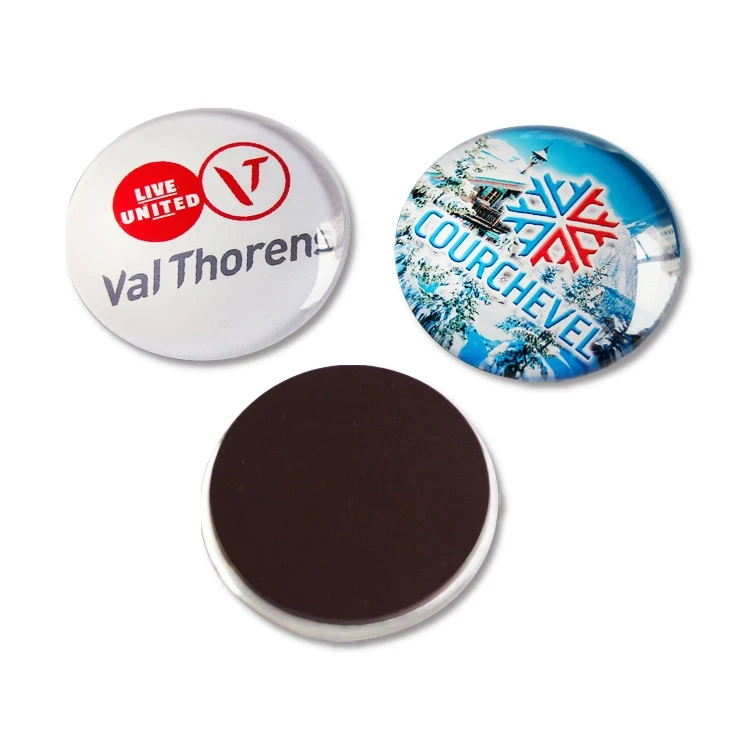 Promotional Gift Customized Crystal Glass Dome Fridge Magnet Round Dome Fridge Magnets on Fridge Door Magnet Sticker