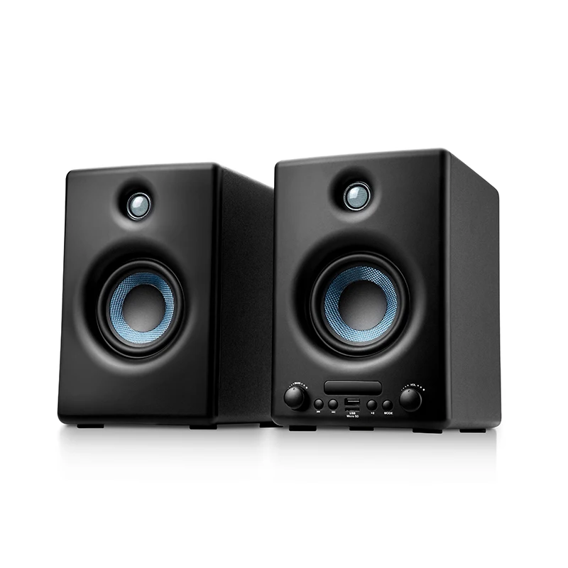 Factory Direct System Amplifier Stereo Audio Wood Tripod Stand Home Theatre Speakers