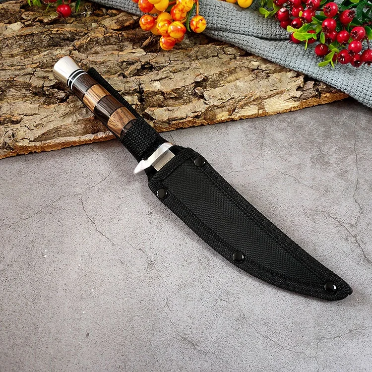 Retro Handle Meat Knife Sharp Multi-Cutting Knife with Cover Boning Knife
