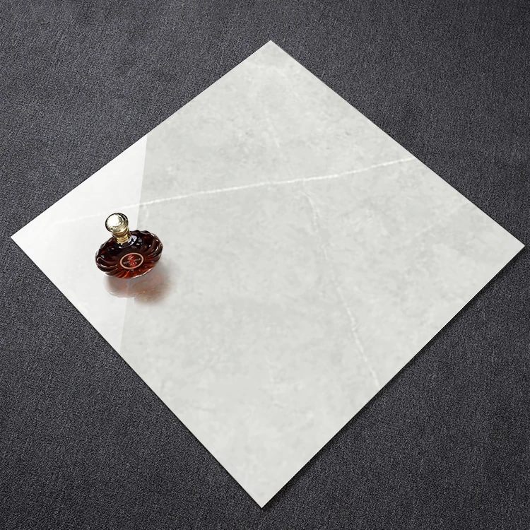 High Quality Smooth Glossy Finish Polished Glazed Porcelain Marble Look Tile Interior Room 600x600 Grey Floor Porcelain Tiles