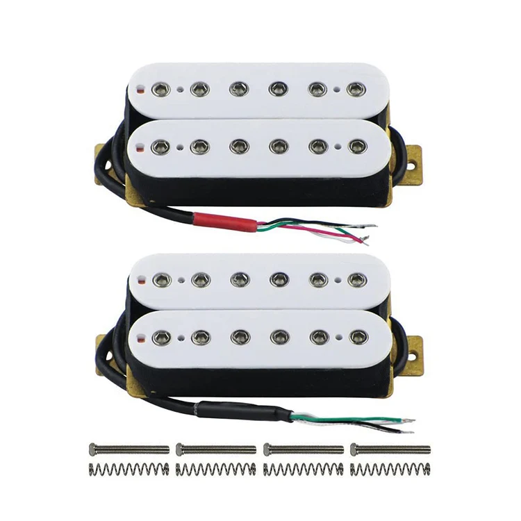 5 набор из 2 звукоснимателей для электрогитары humbucker с латунной пластиной сделано в Китае