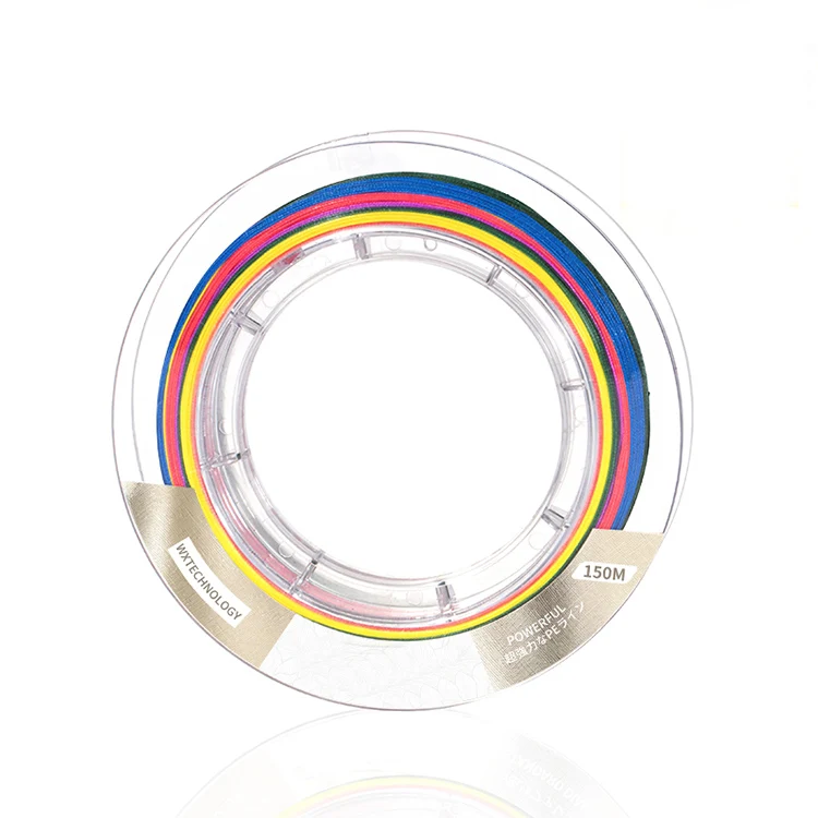 6LBS-100LBS Customized 300 500 2000meter zero stretch multifilament 16 strand hollow core braid braided fishing line 2lb pe