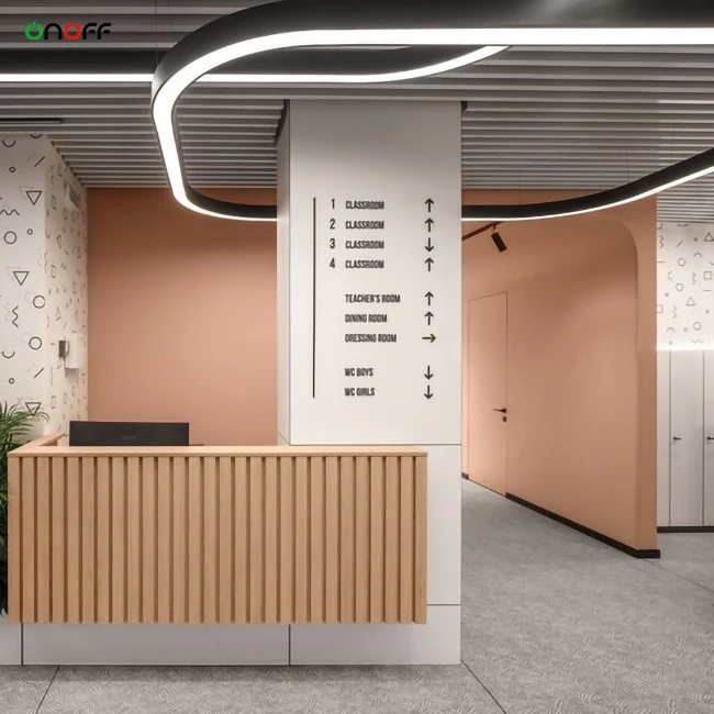 Rounded rectangle LED profile pendant light ceiling suspended circular aluminum led fixture