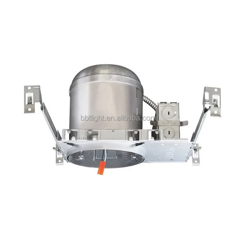 Recessed lighting housing, IC rated and airtight tank light housing New construction, recessed modified downlight housing