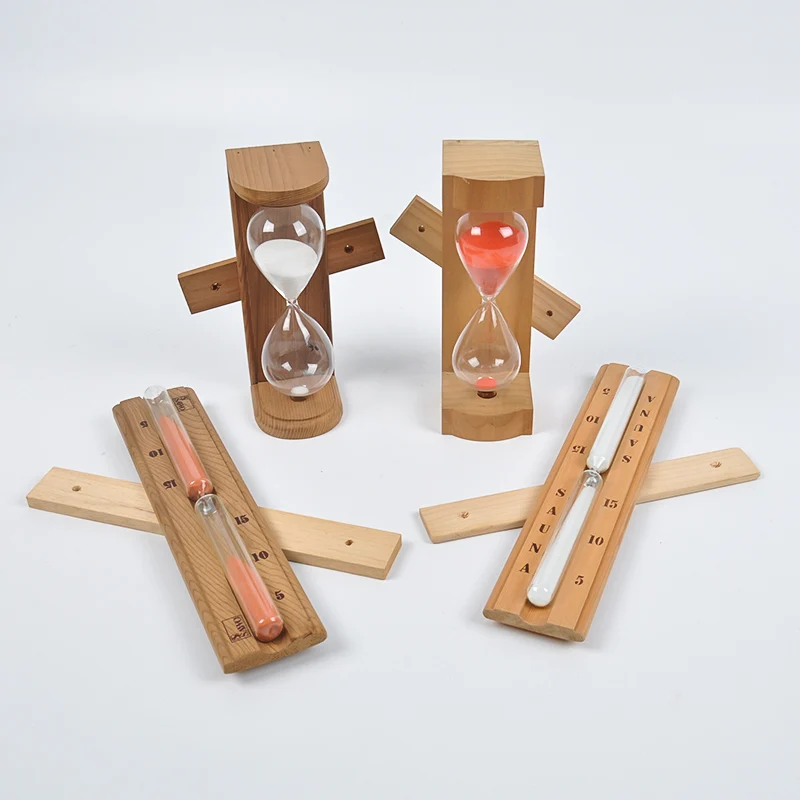15-Minute Wooden Sauna Accessory: Hourglass Sand Timer