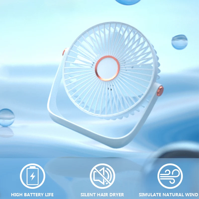 Home Hot Selling USB Rechargeable 1200 HP Home Kitchen Degreasing Electric Portable Mini Rotary Floor Fan