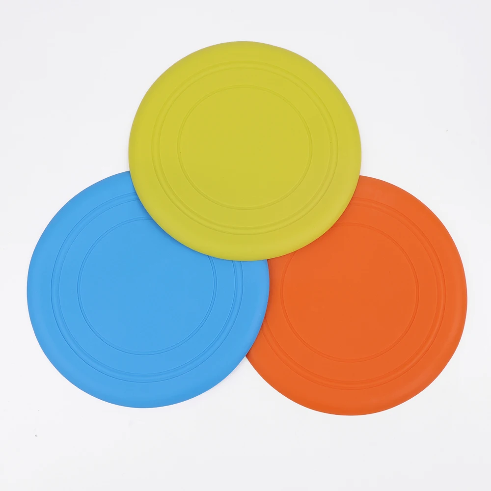 Silicone Custom Logo Pet Portable Bowl Dog Toy Flying Discs Pet Silicone Rubber Flying Discs Dog Flying Disc