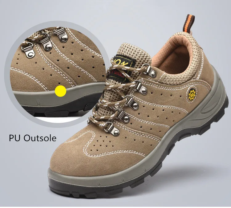 10% Discount Leather Middle-Cut Industrial Construction Men Working Safety Footwear