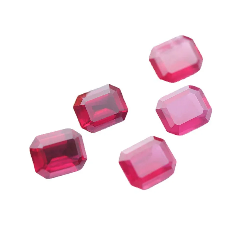 MEDBOO Fine Jewellery Manufacturer African Emerald Cut Real Natural Ruby Gems Loose Gemstones For Jewelry Making