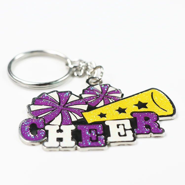 High quality Factory price  custom enamel charm metal keychain ring gift personalized keychain