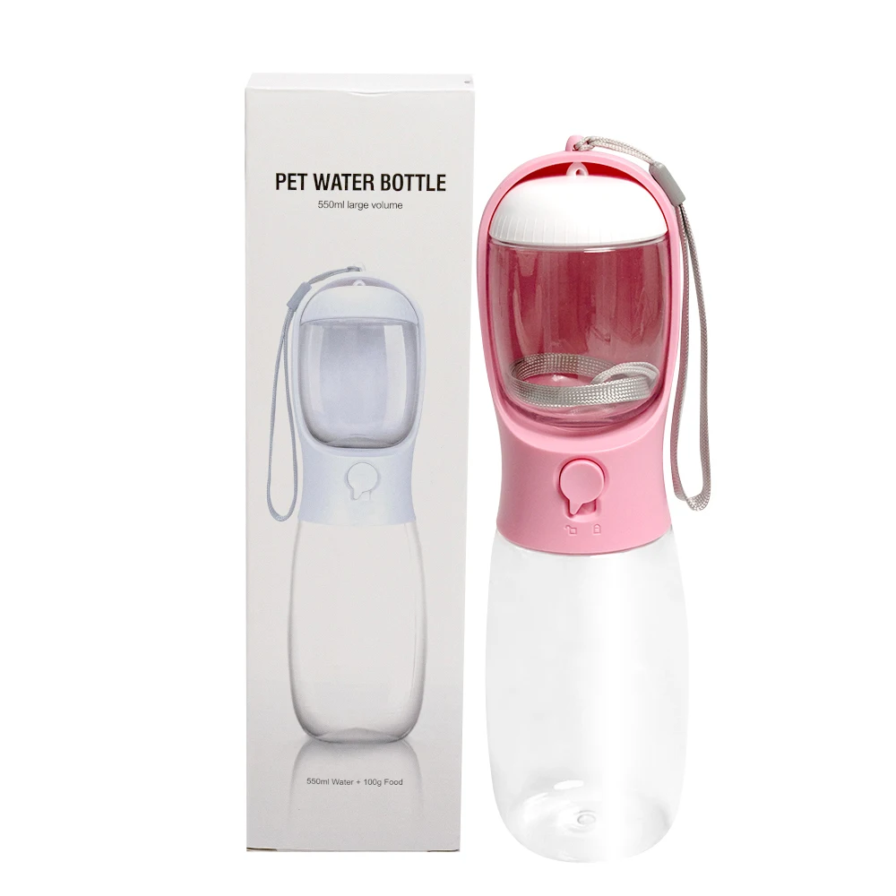 New Design Outdoor Travel Pet Water Food Bottle Dog Water Bottle