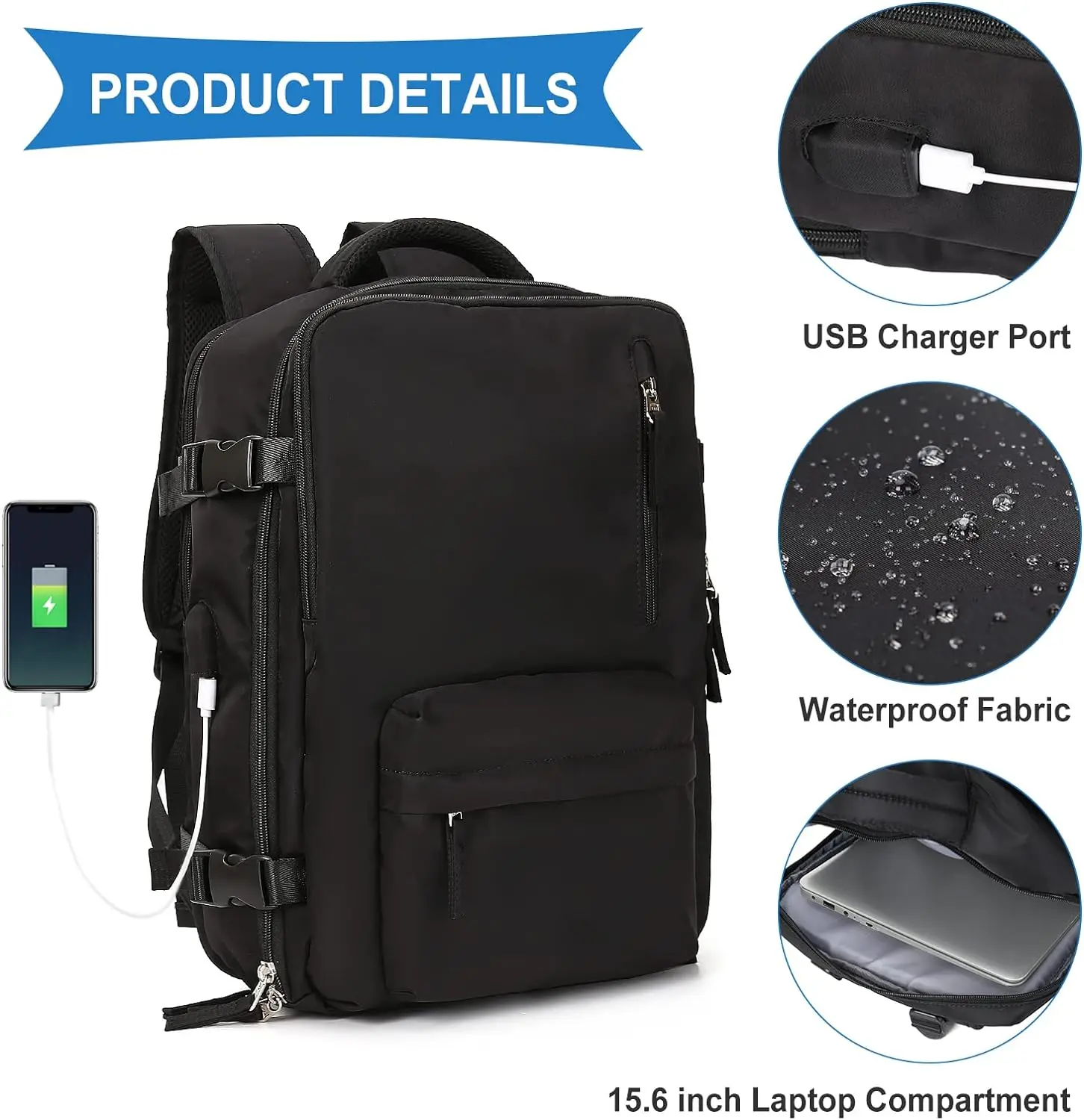 2024 New Travel Weekend Travel Bags with Shoes Compartment Hand Luggage Bag Men Travel Laptop Backpack