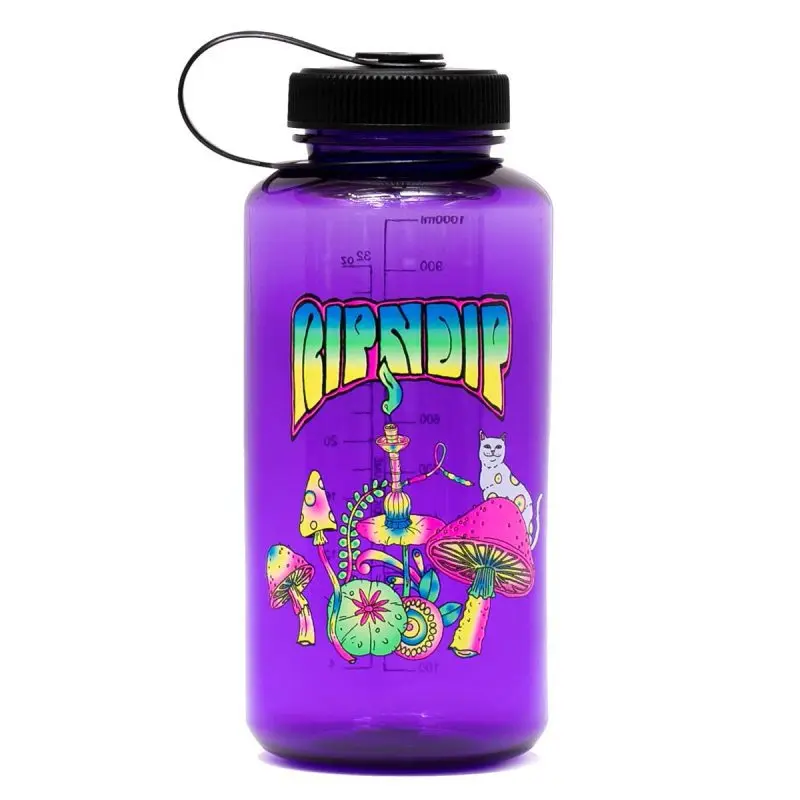 GZYSL BPA FREE kids clear water bottle plastic 32oz 1000ml Nalgene fancy plastic drinking water bottle with Wide Mouth Lids