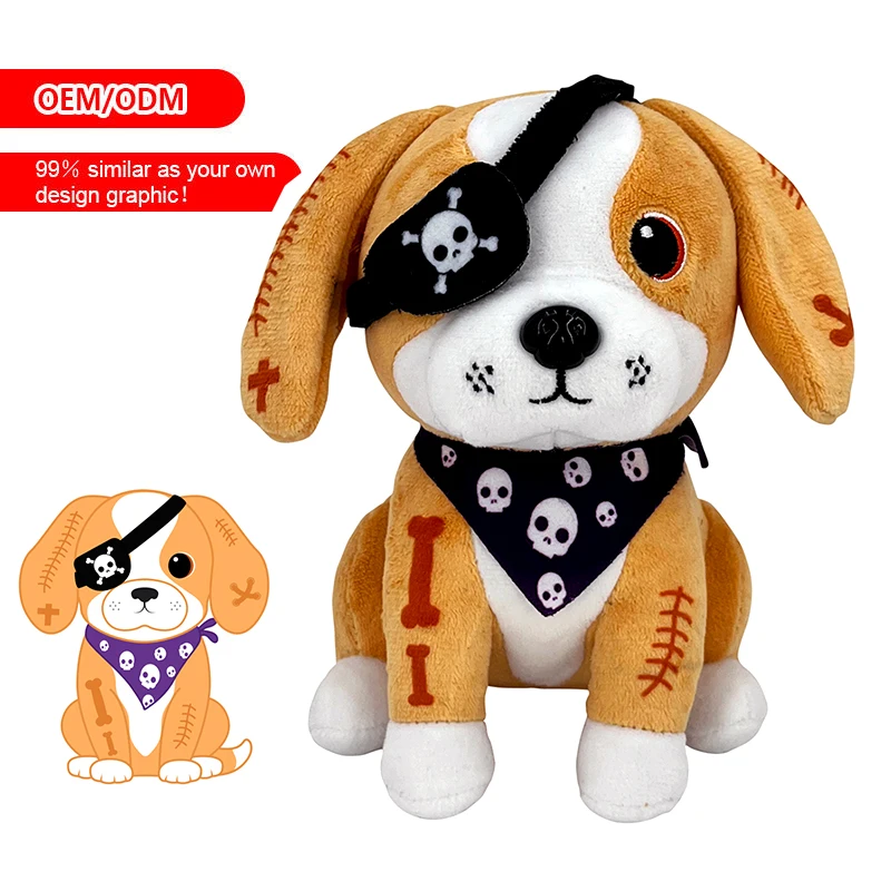 Customizable Realistic Puppy Halloween Decoration Gift ODM OEM Boston Terrier Mascot Plushies Stuffed Dog Animal Plush Toy